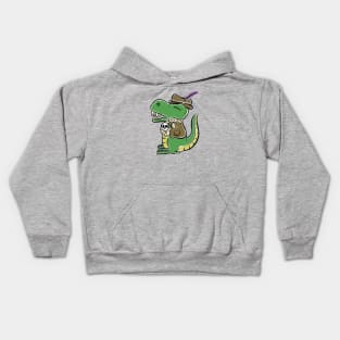 Tyrannosaurus Dinosaur The Actor Cartoon Cut Character Kids Hoodie